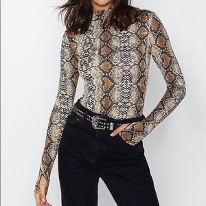 Snake Print Bodysuit